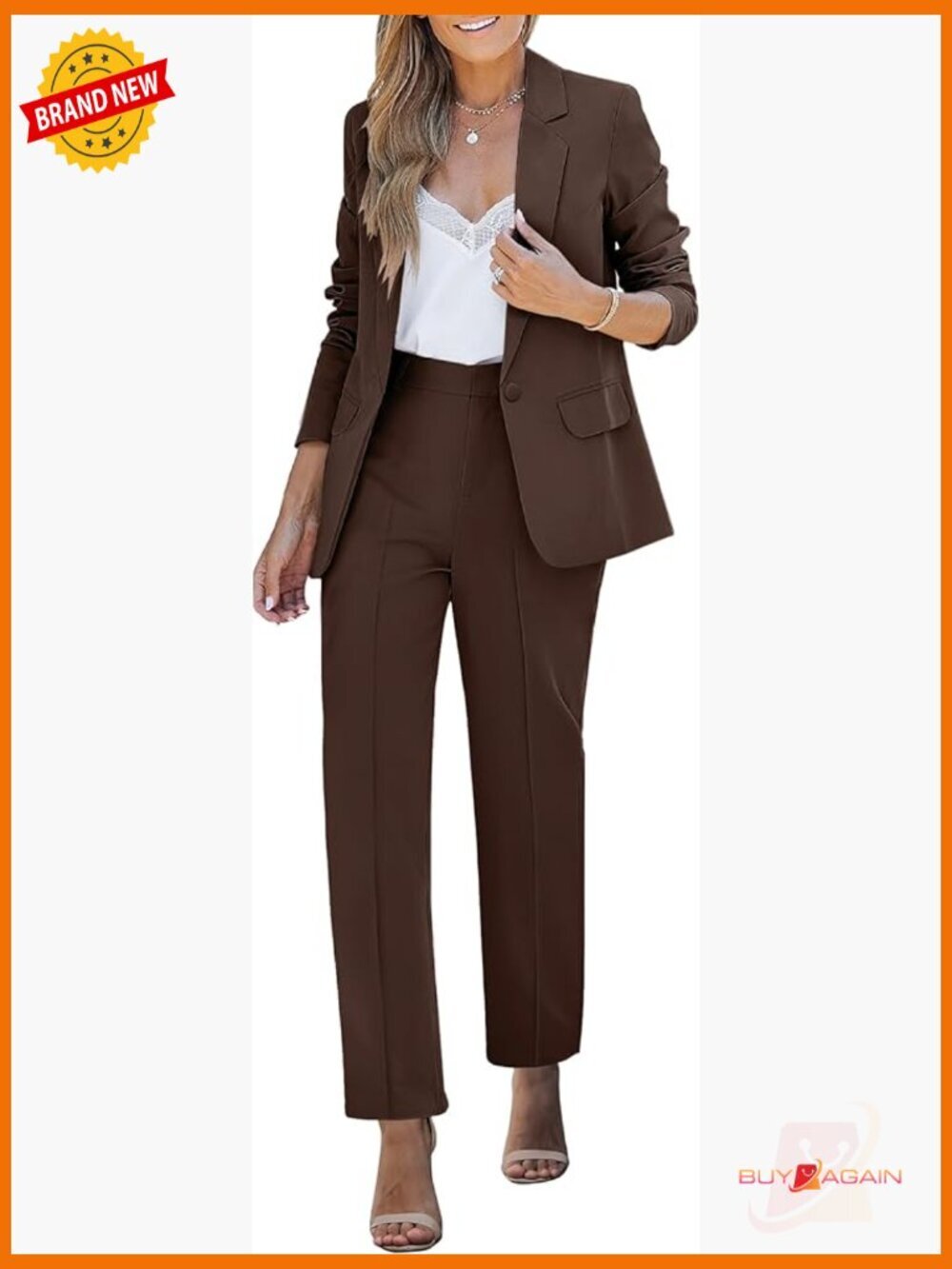 Two Piece Pantsuits Blazer Set Business Casual Work